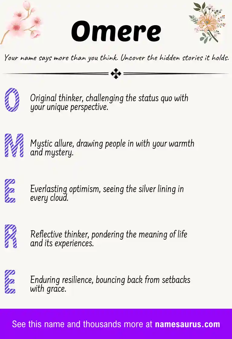 Acrostic poem about Omere.