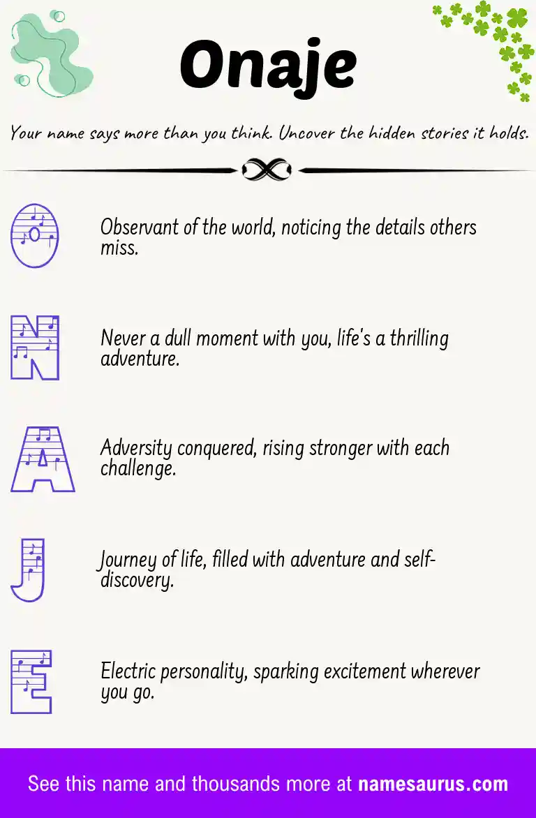Acrostic poem about Onaje.