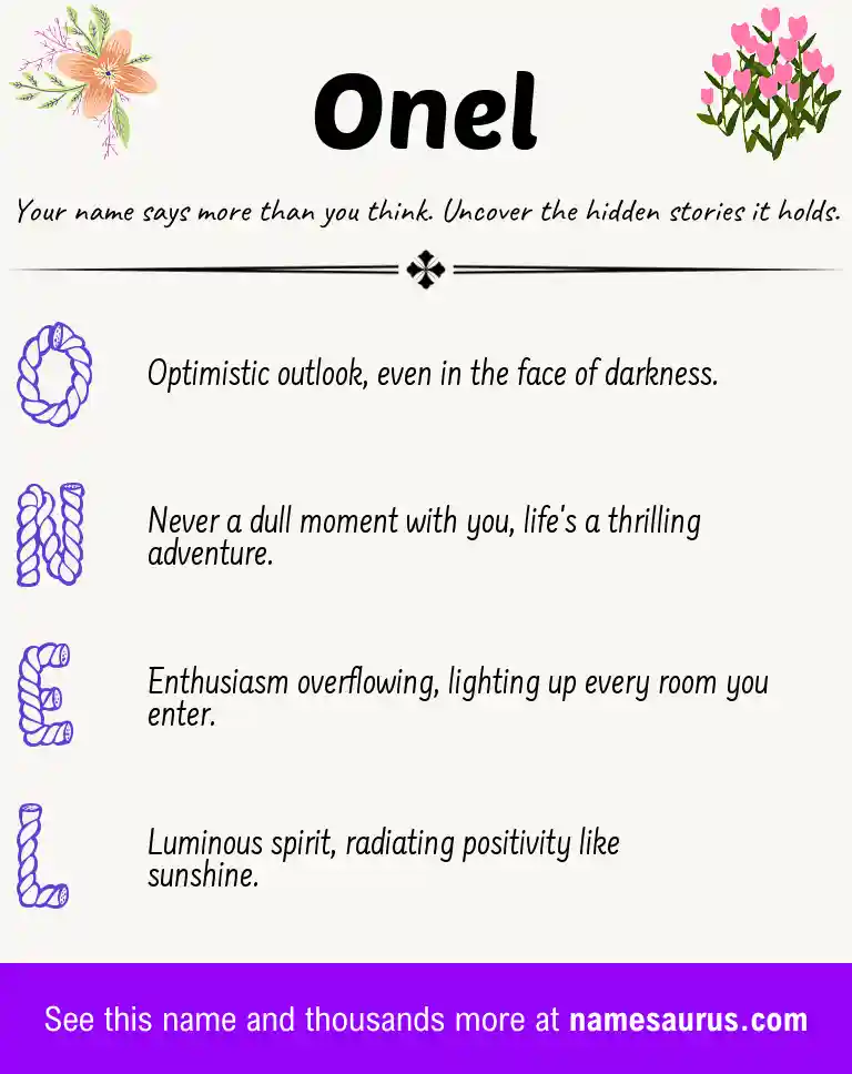 Acrostic poem about Onel.