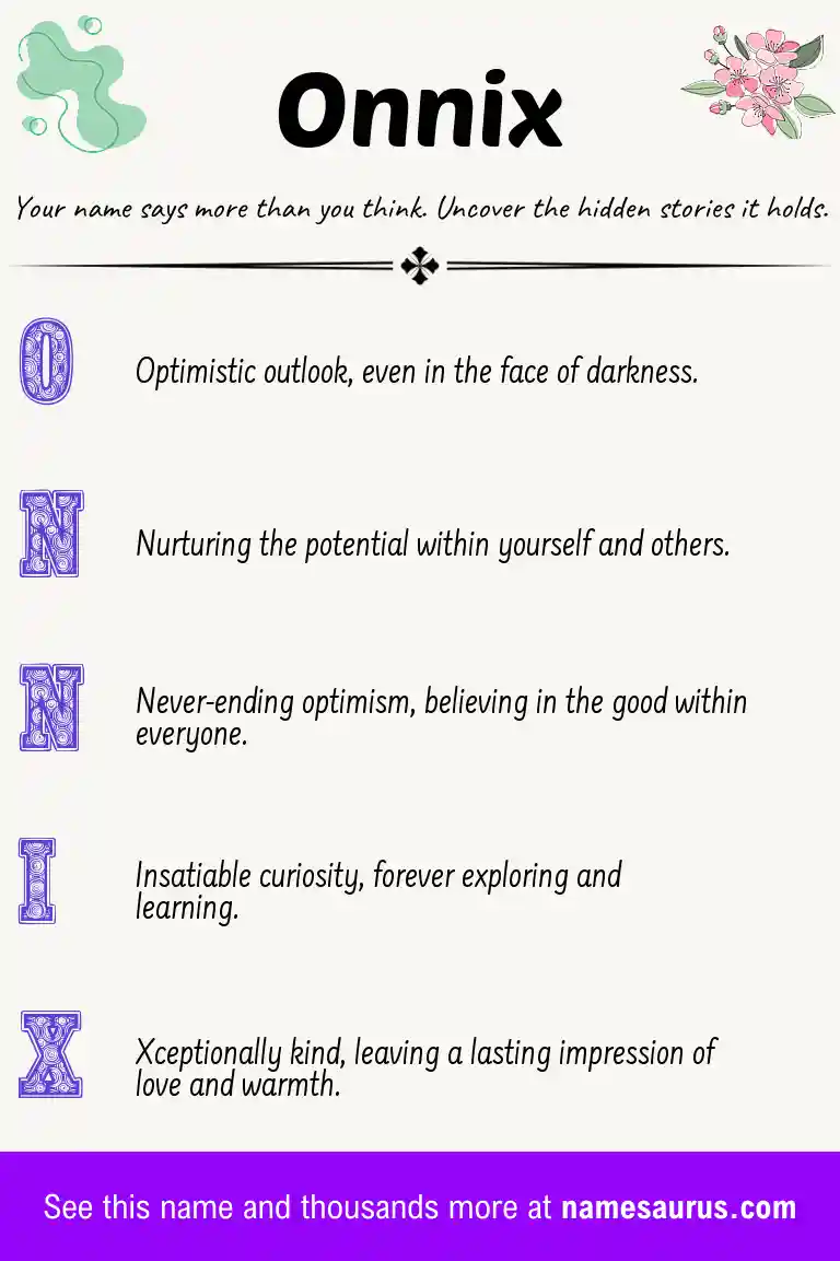 Acrostic poem about Onnix.