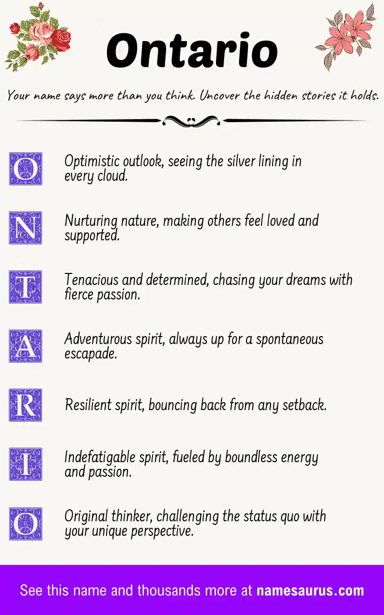 Acrostic poem about Ontario.