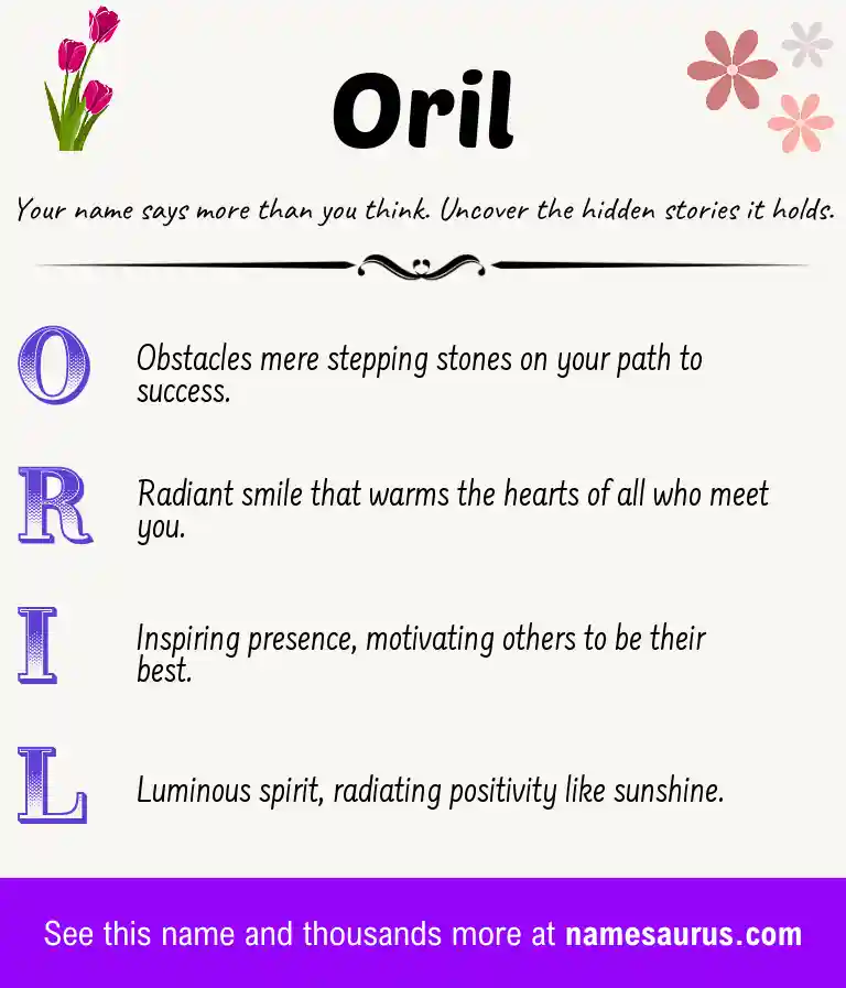 Acrostic poem about Oril.