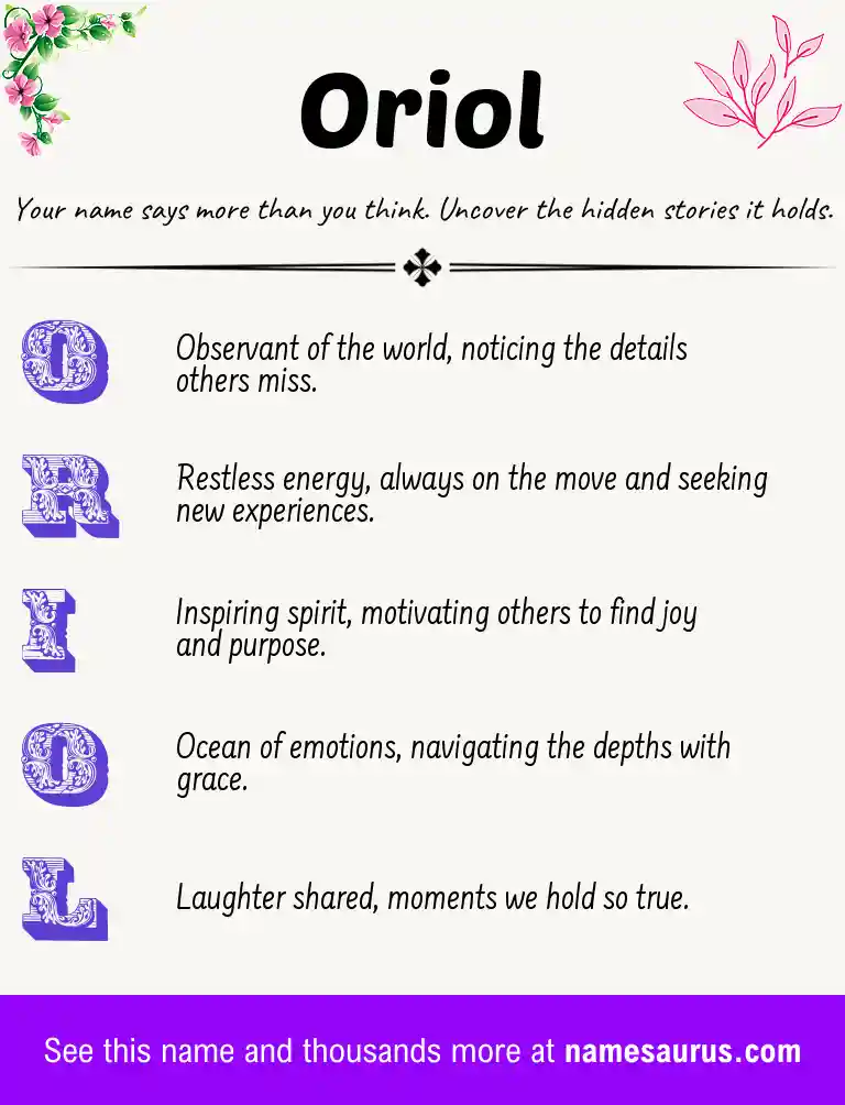 Acrostic poem about Oriol.