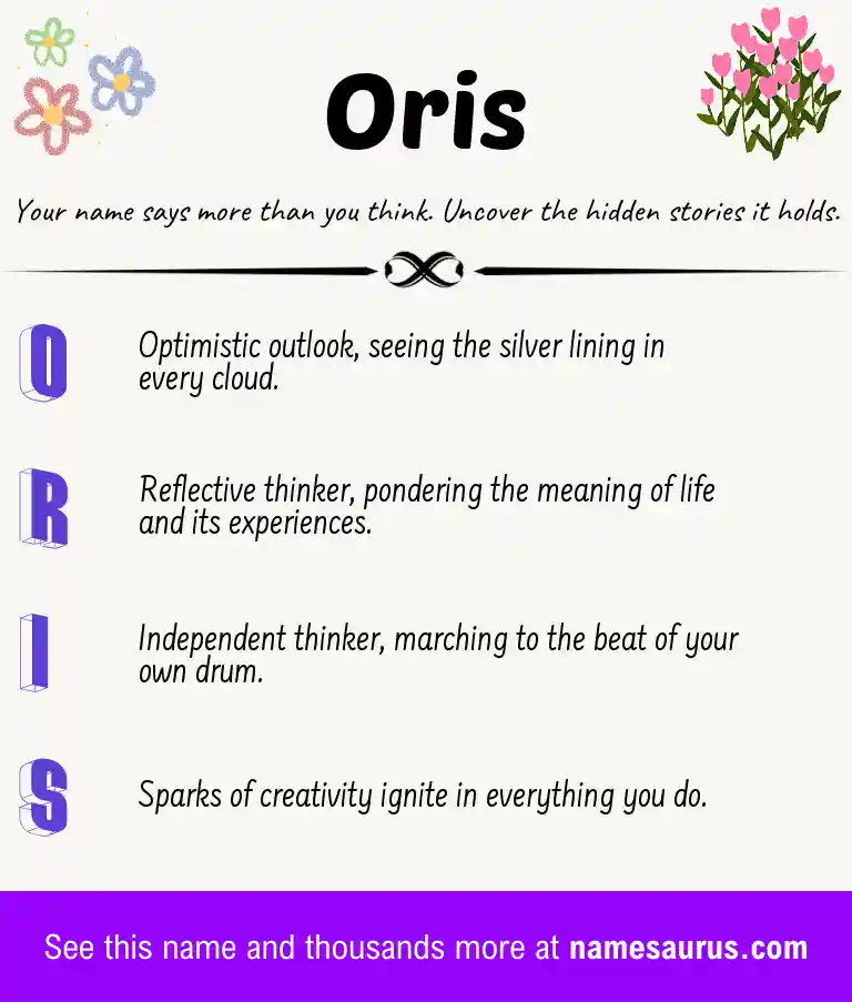 Acrostic poem about Oris.