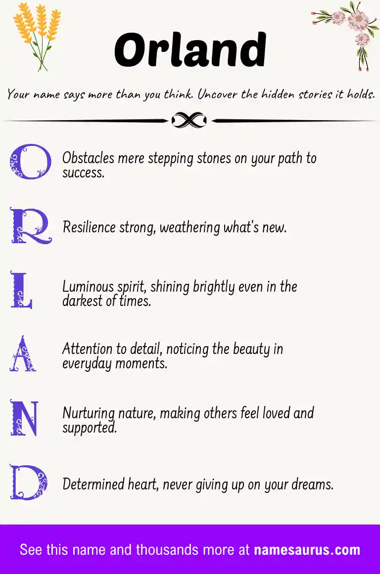 Acrostic poem about Orland.
