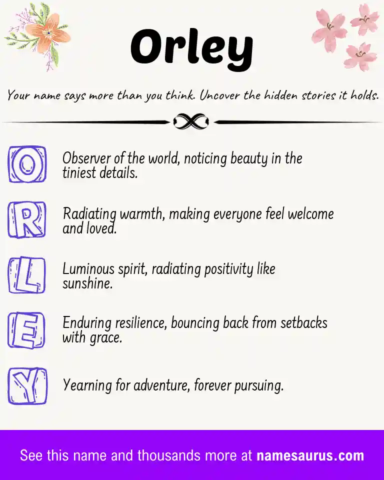 Acrostic poem about Orley.