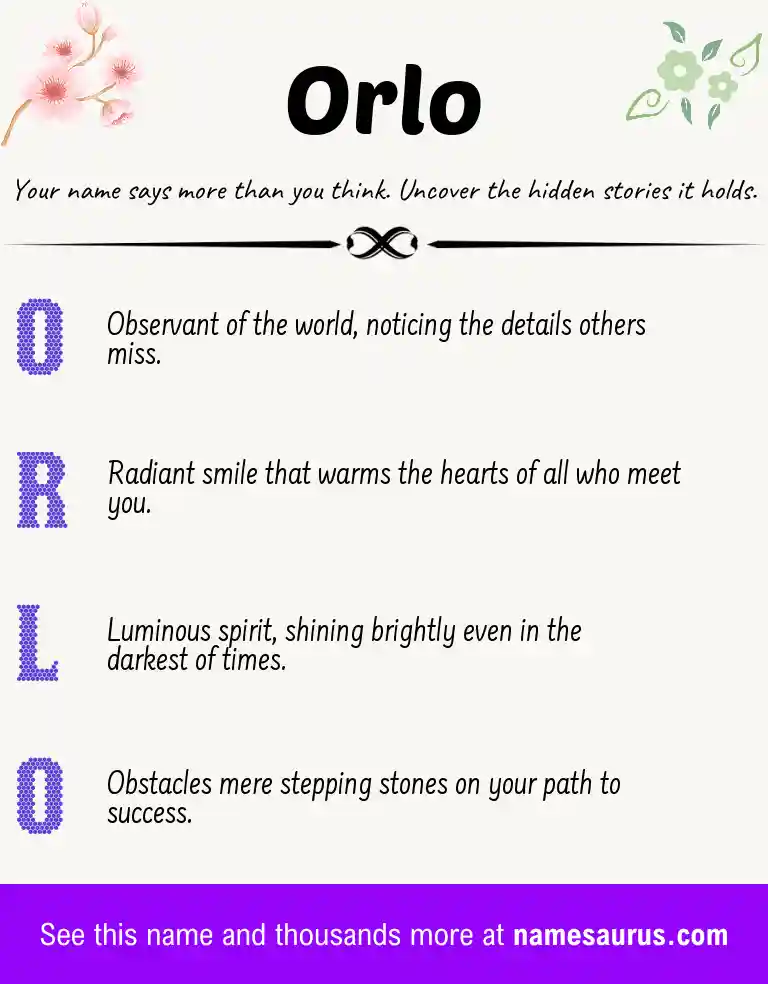 Acrostic poem about Orlo.