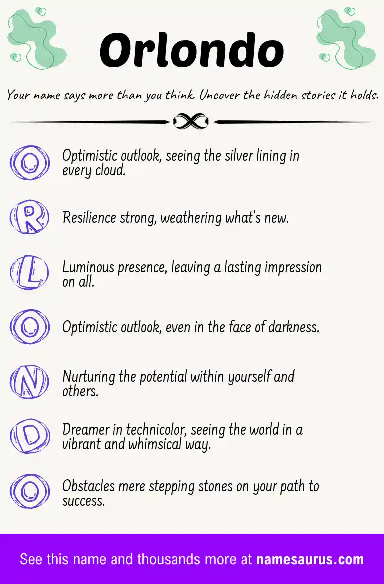 Acrostic poem about Orlondo.