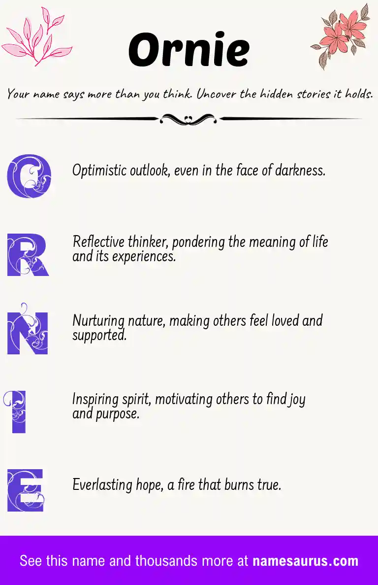 Acrostic poem about Ornie.