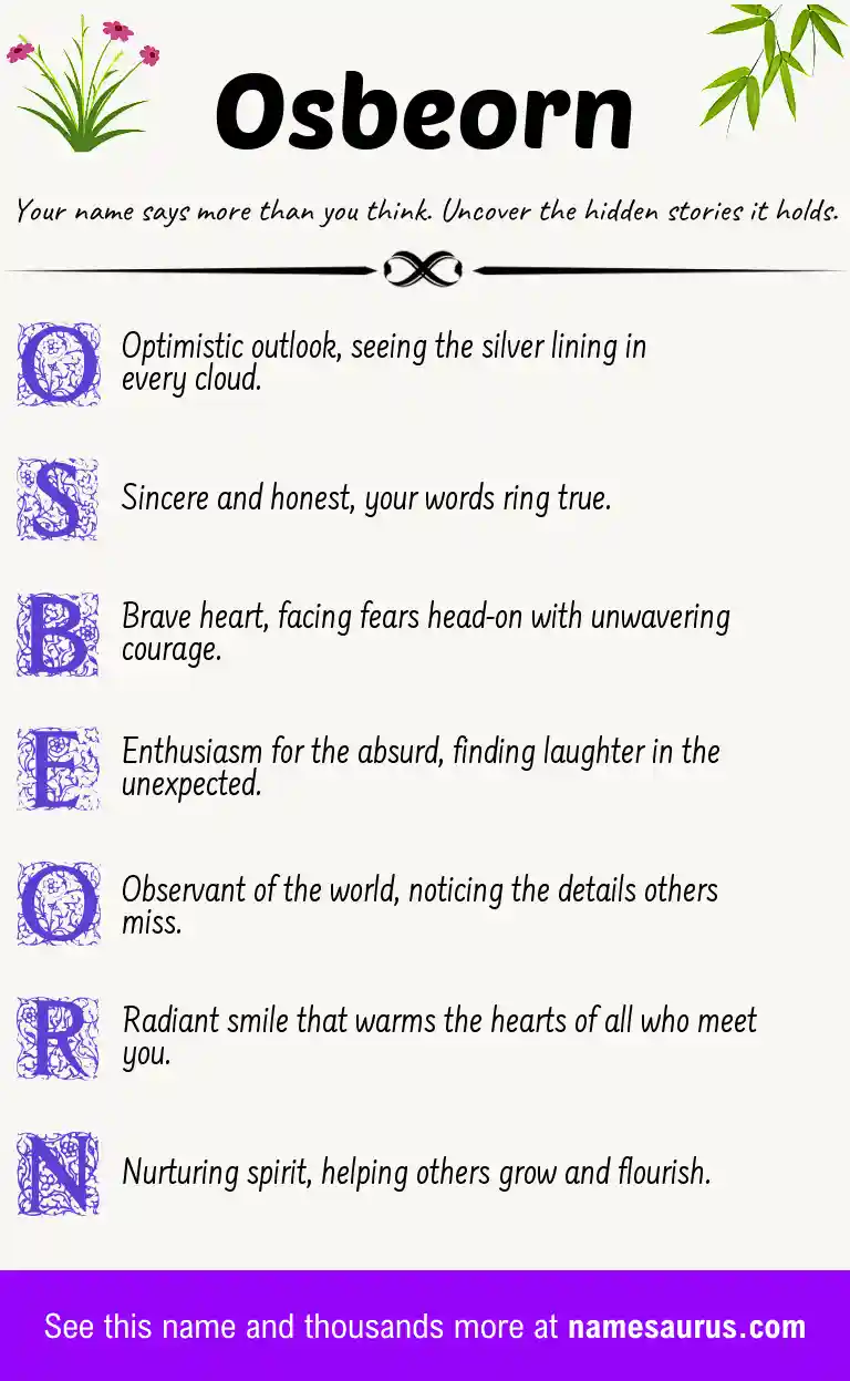 Acrostic poem about Osbeorn.