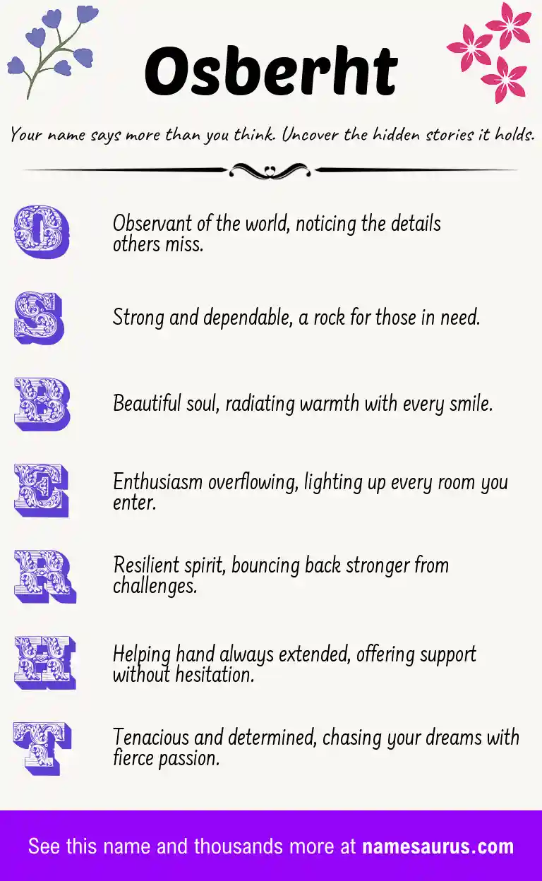 Acrostic poem about Osberht.