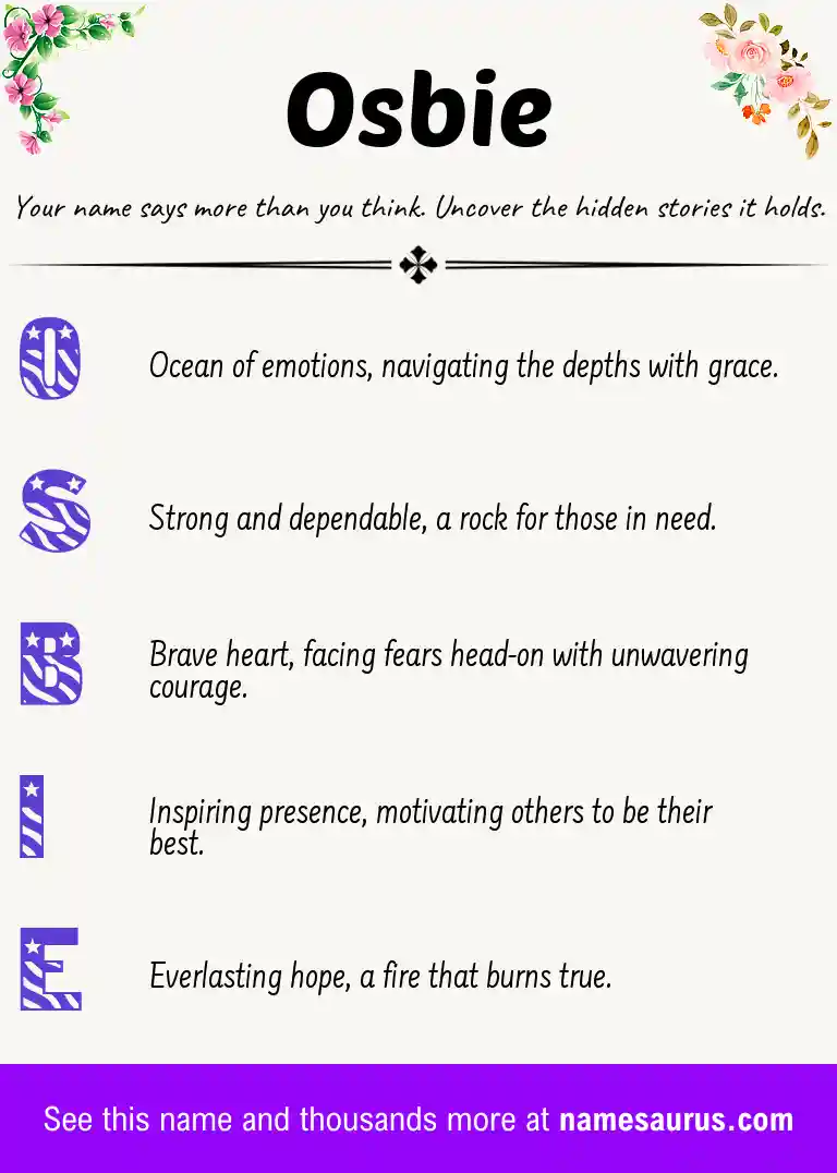Acrostic poem about Osbie.