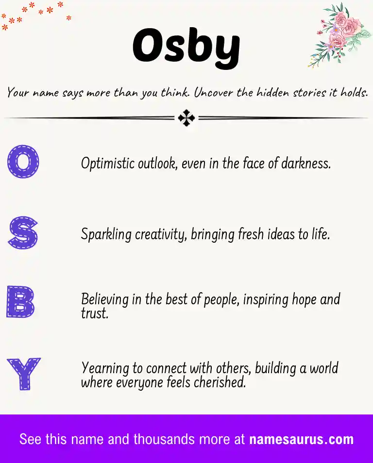 Acrostic poem about Osby.