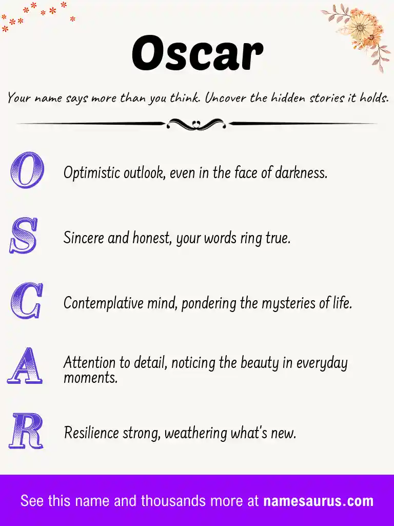 Acrostic poem about Oscar.