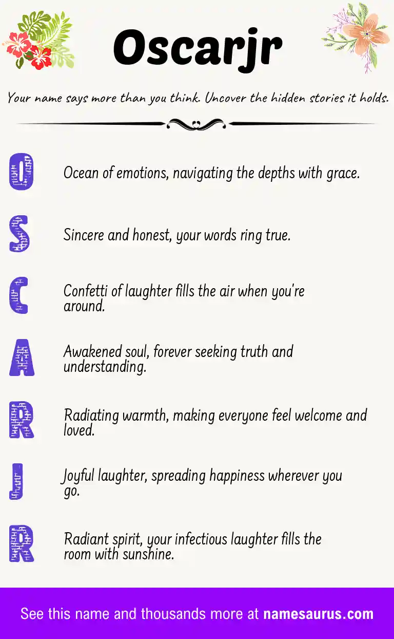 Acrostic poem about Oscarjr.