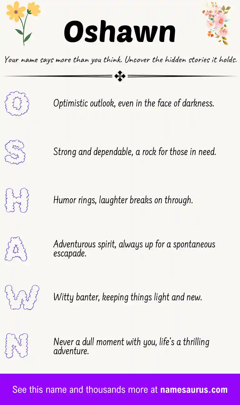 Acrostic poem about Oshawn.