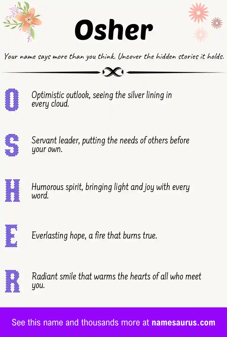 Acrostic poem about Osher.