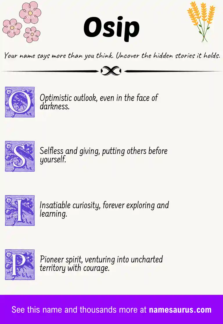 Acrostic poem about Osip.