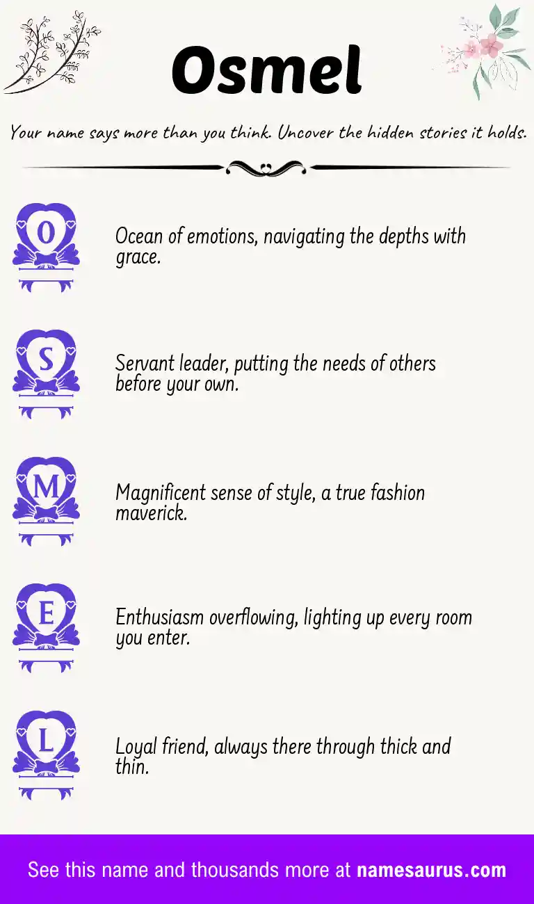 Acrostic poem about Osmel.