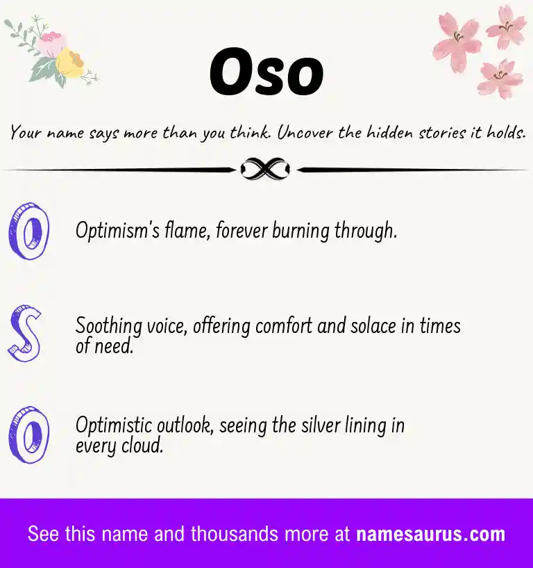 Acrostic poem about Oso.