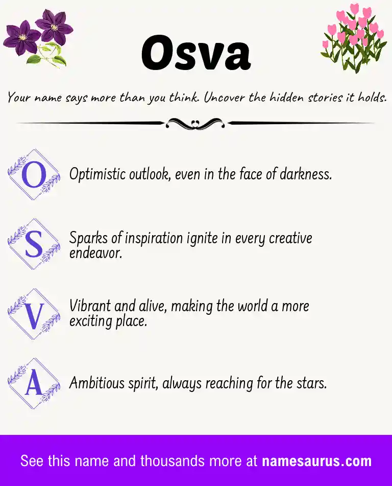 Acrostic poem about Osva.