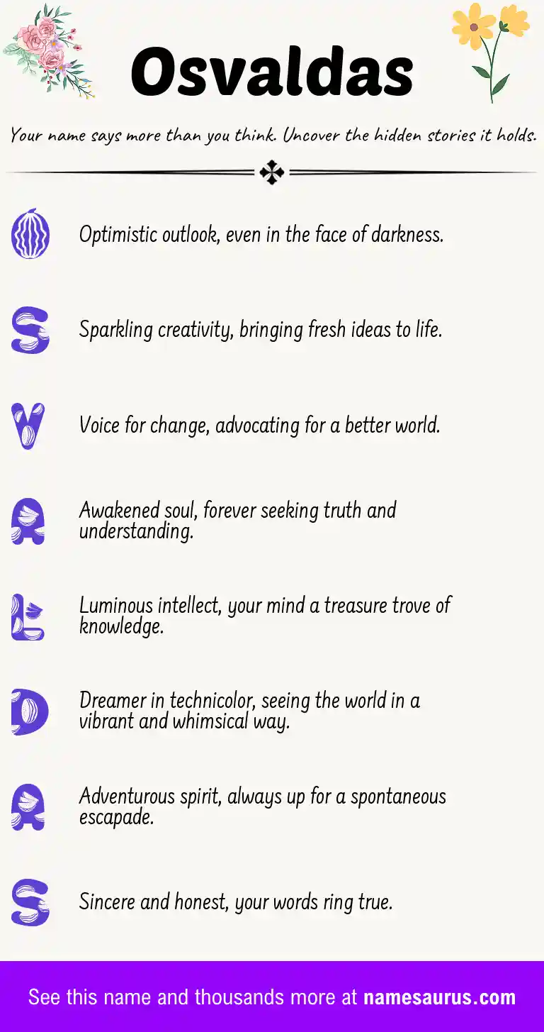 Acrostic poem about Osvaldas.