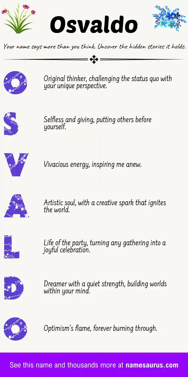 Acrostic poem about Osvaldo.