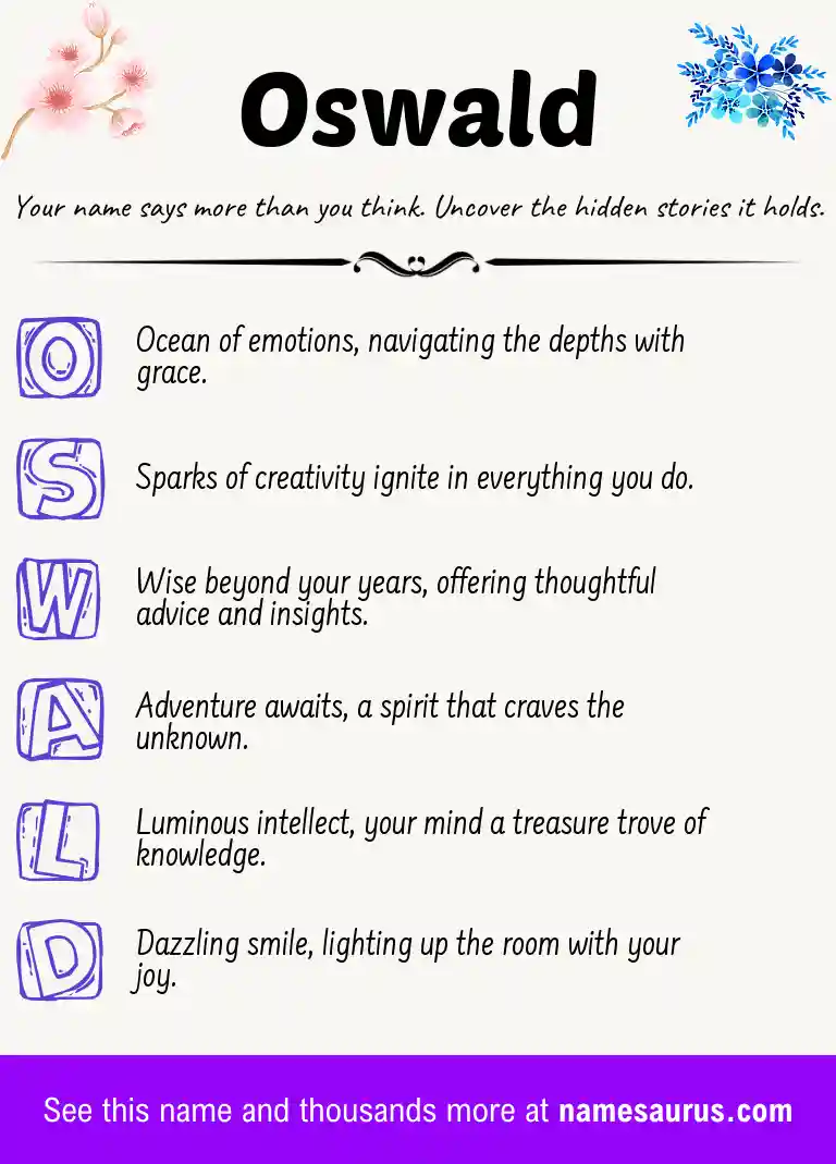 Acrostic poem about Oswald.