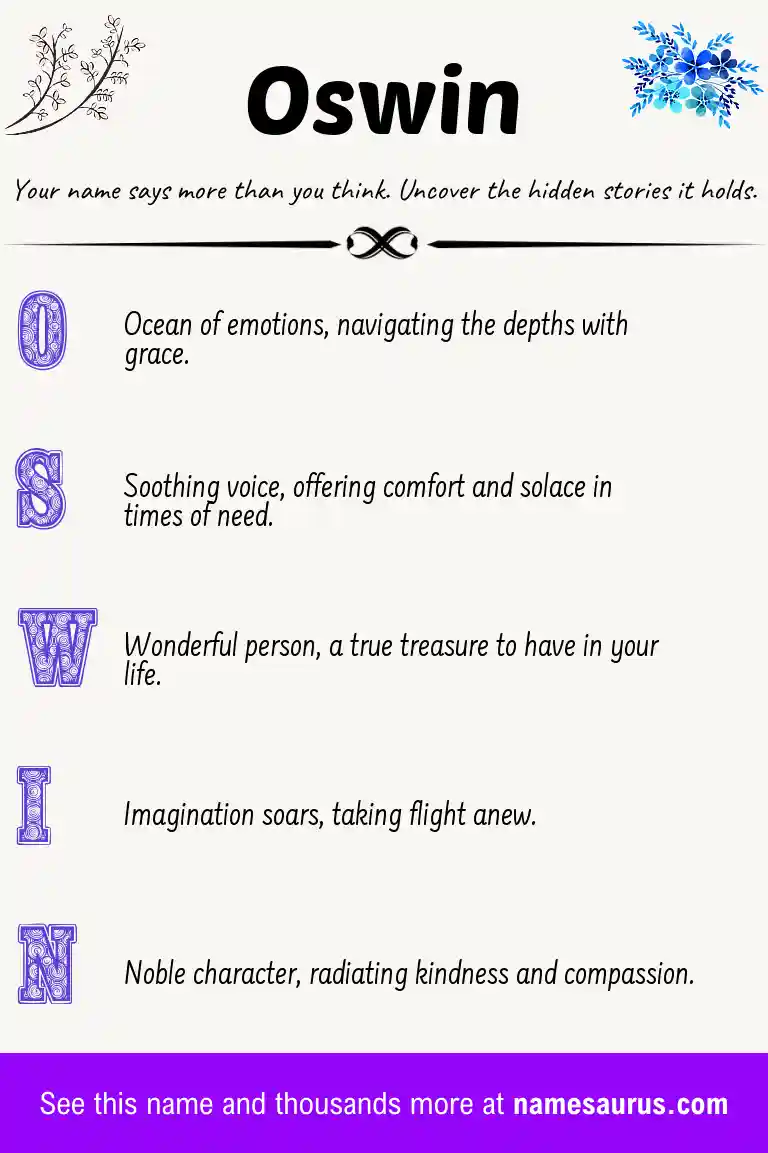 Acrostic poem about Oswin.