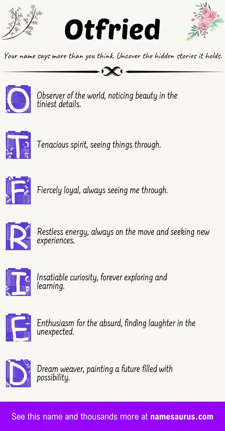 Acrostic poem about Otfried.