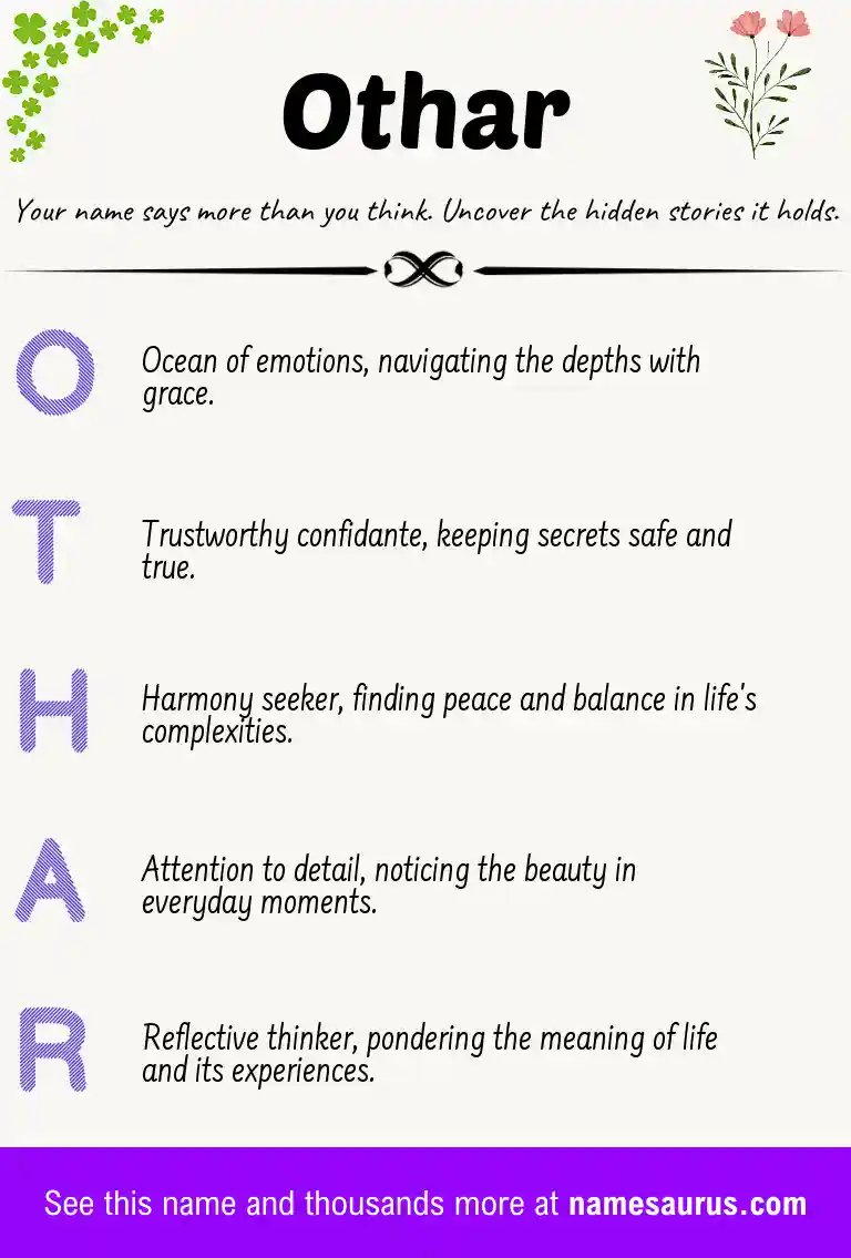 Acrostic poem about Othar.