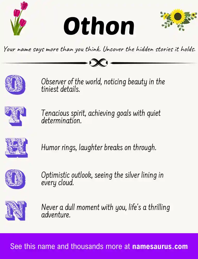 Acrostic poem about Othon.