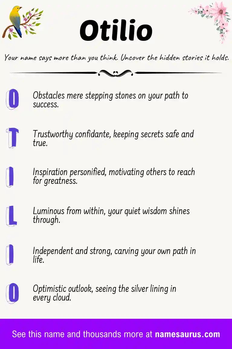 Acrostic poem about Otilio.