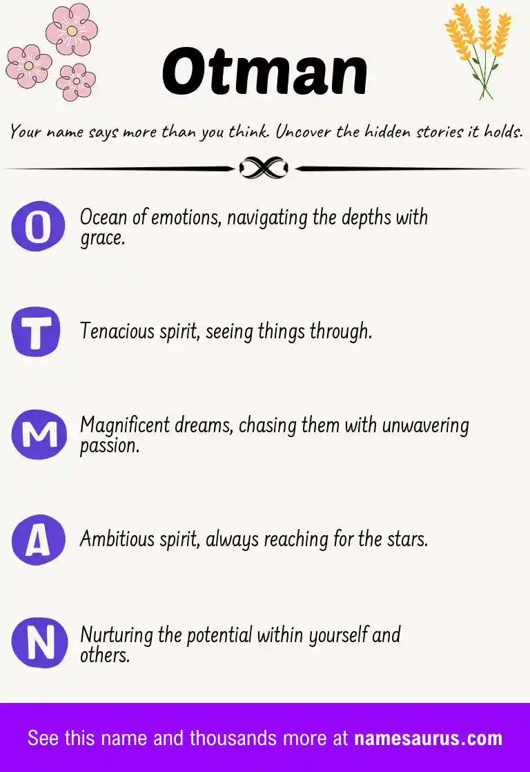Acrostic poem about Otman.
