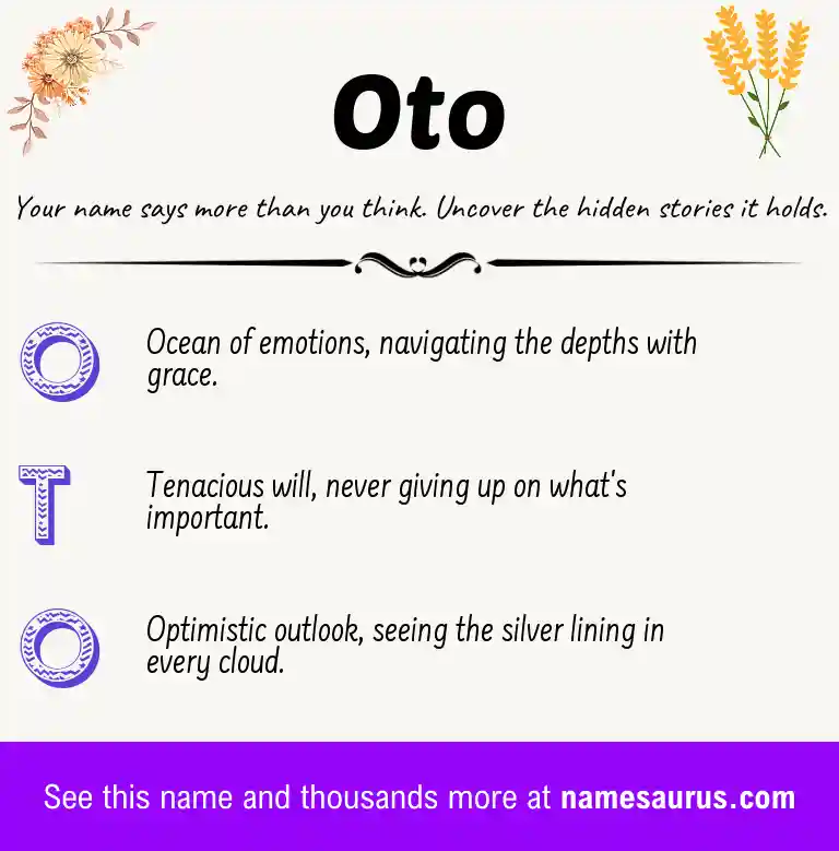 Acrostic poem about Oto.