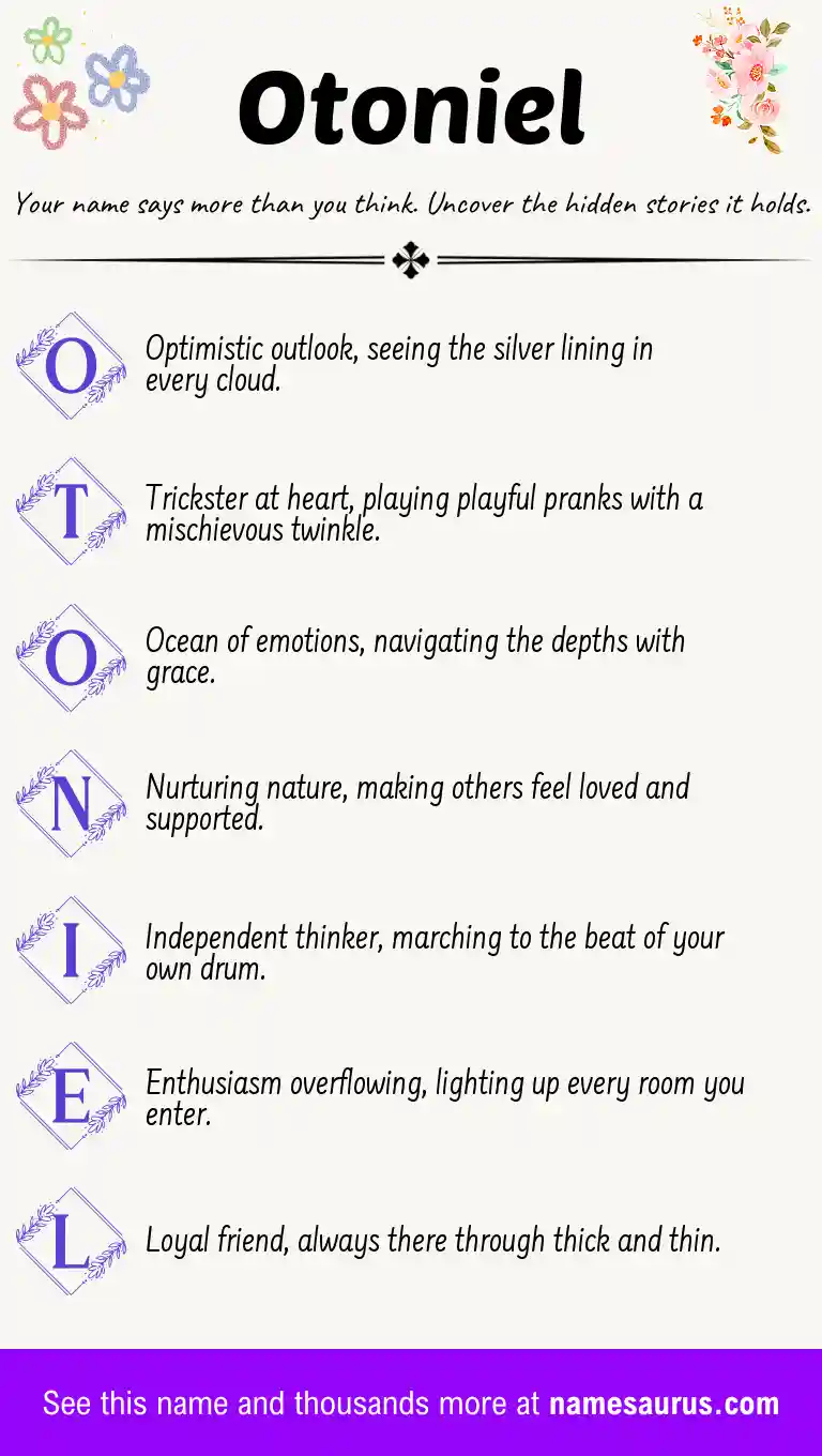 Acrostic poem about Otoniel.