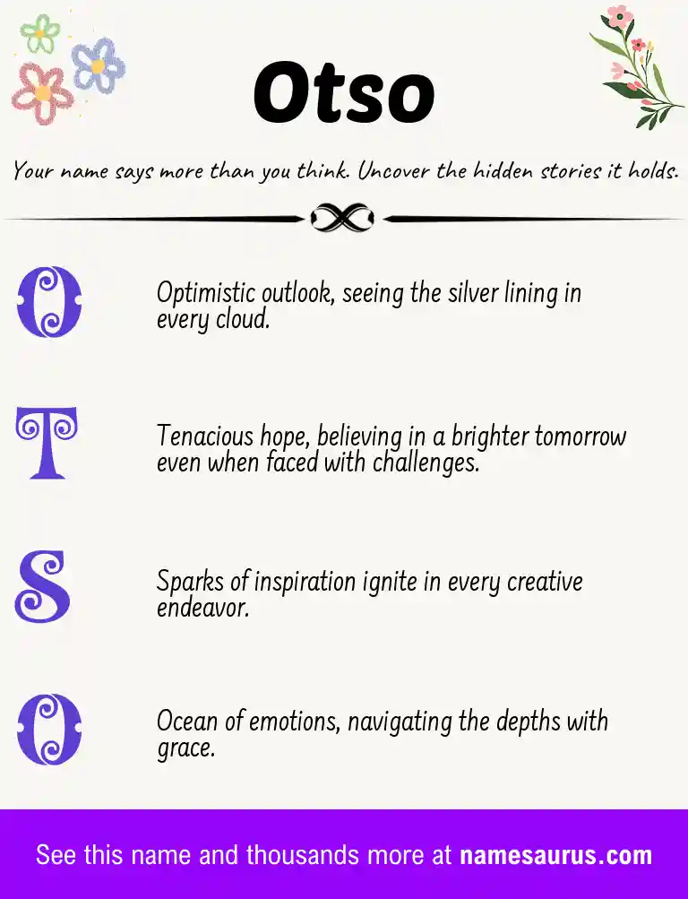 Acrostic poem about Otso.
