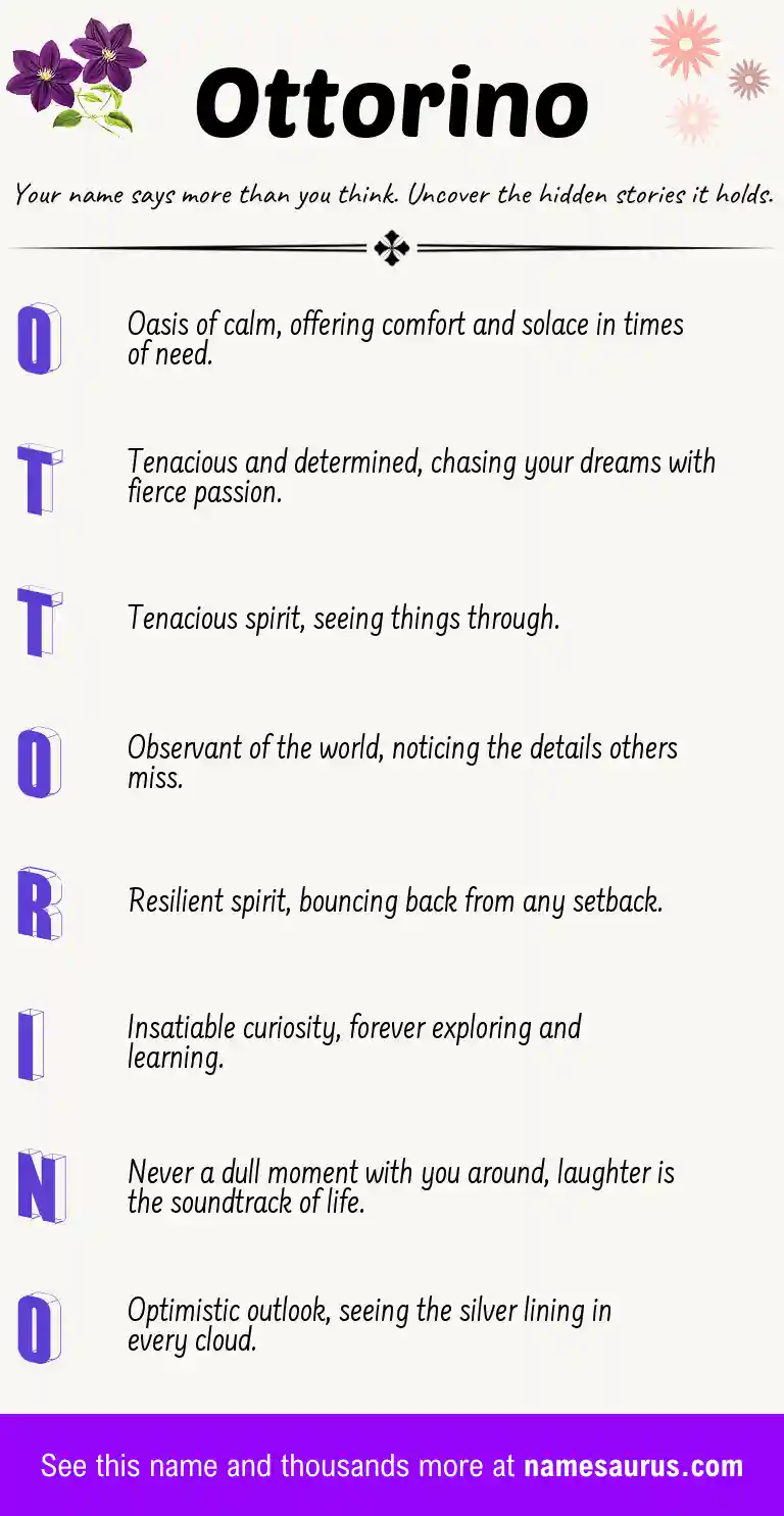 Acrostic poem about Ottorino.