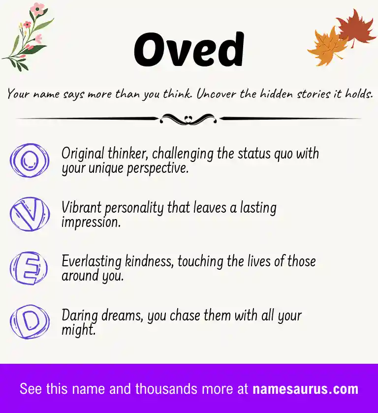 Acrostic poem about Oved.