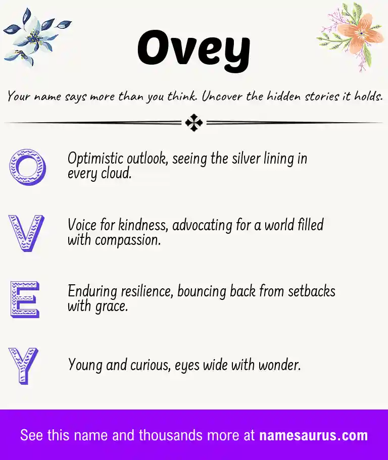 Acrostic poem about Ovey.