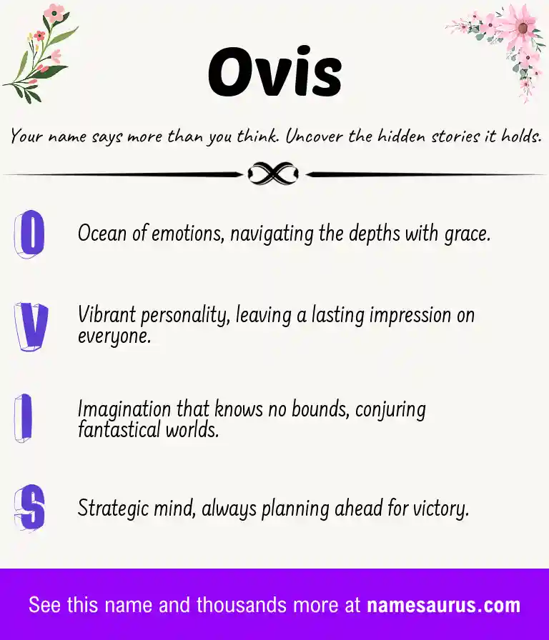 Acrostic poem about Ovis.