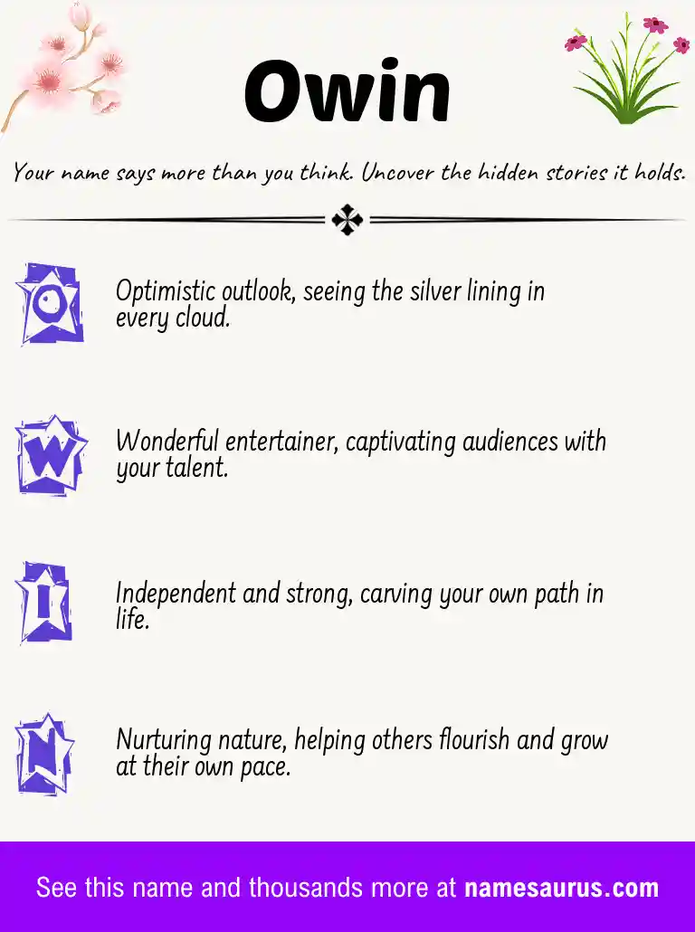 Acrostic poem about Owin.