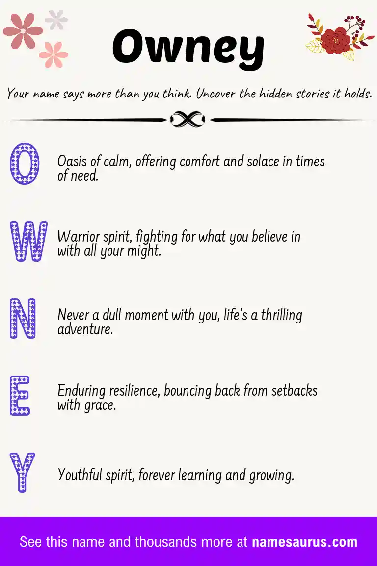 Acrostic poem about Owney.