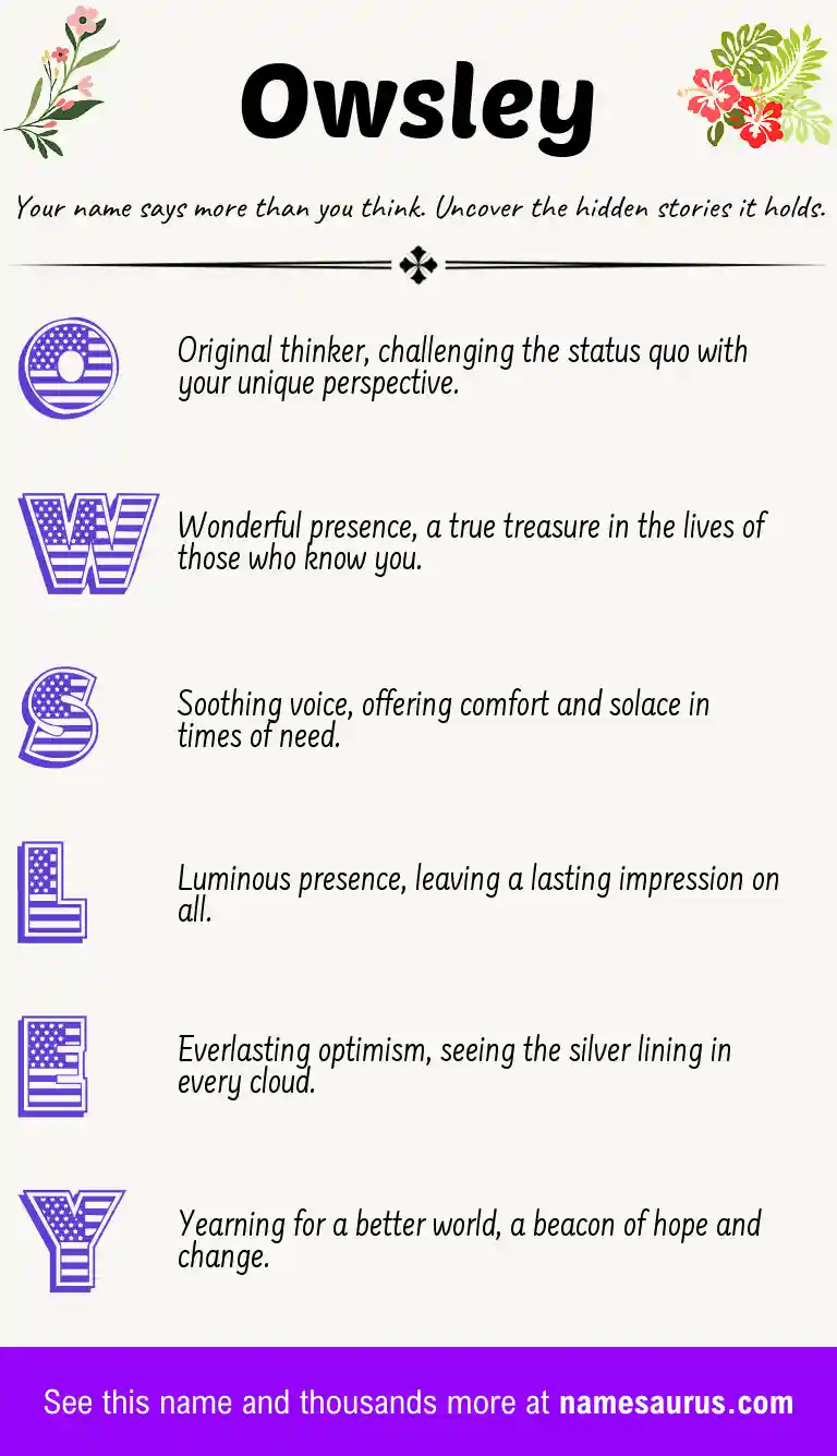 Acrostic poem about Owsley.