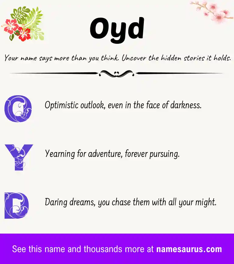 Acrostic poem about Oyd.