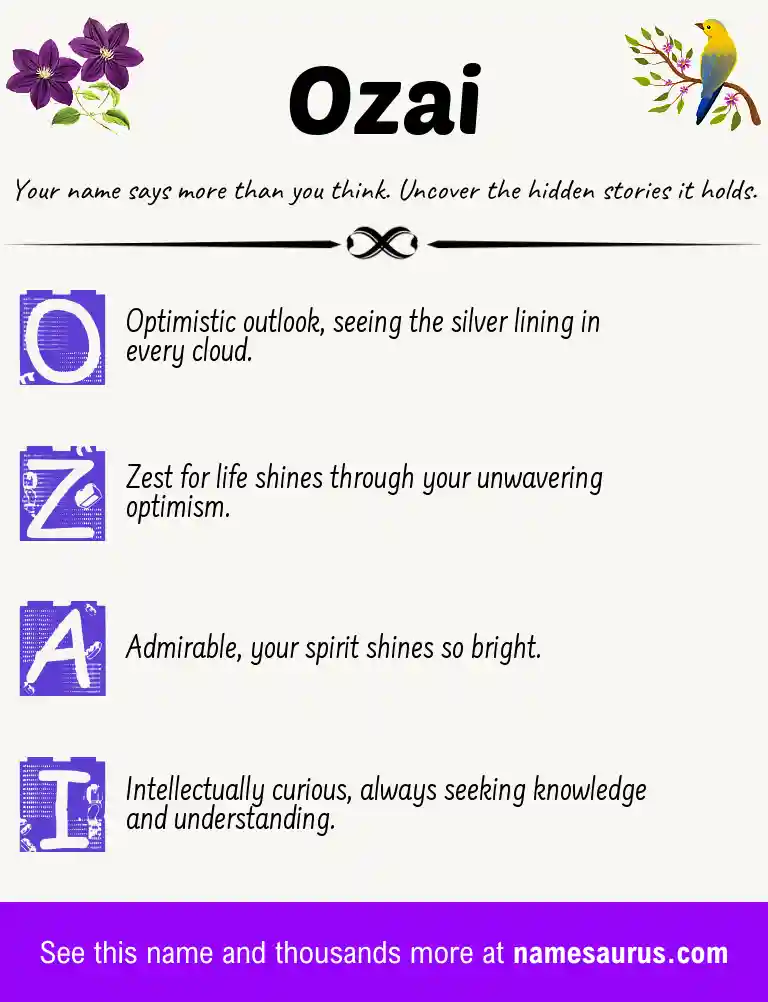 Acrostic poem about Ozai.
