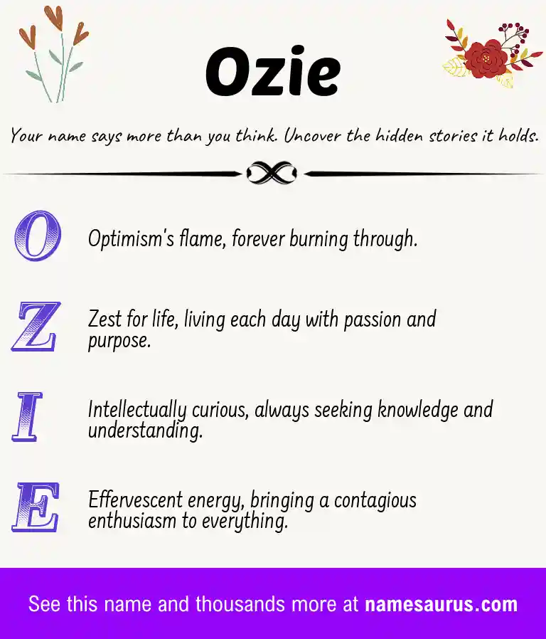 Acrostic poem about Ozie.