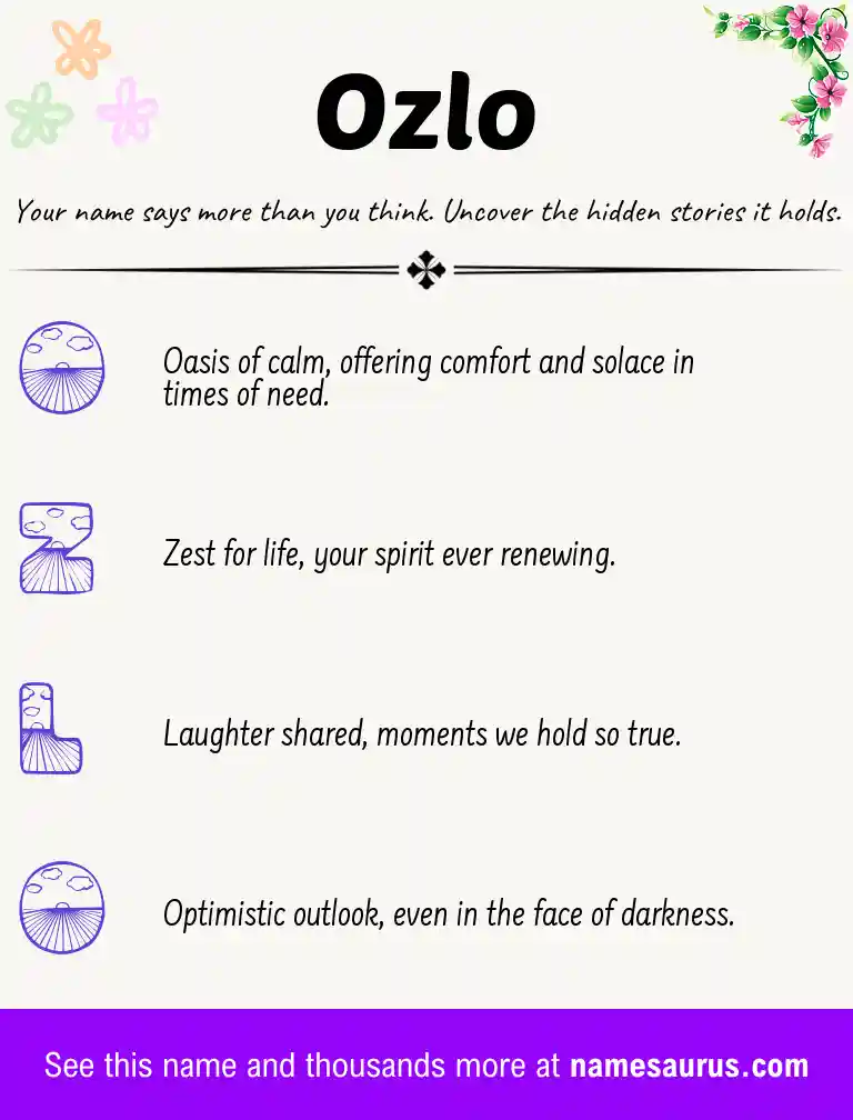 Acrostic poem about Ozlo.