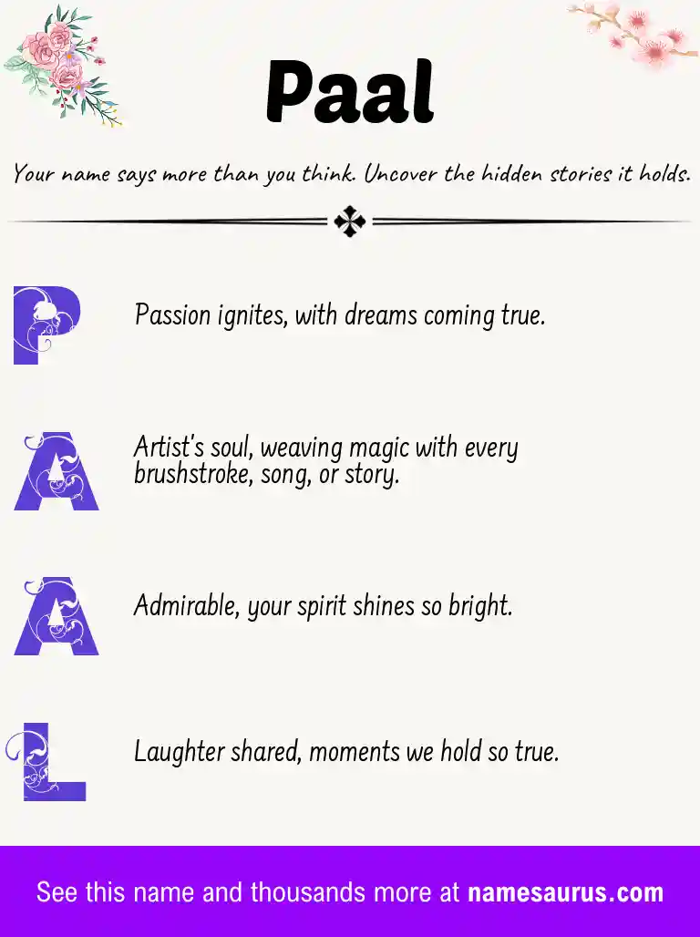 Acrostic poem about Paal.