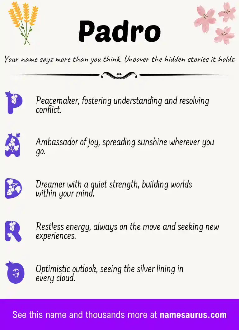 Acrostic poem about Padro.